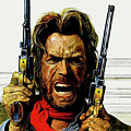 Clint Eastwood As Josey Wales Mixed Media by David Dehner Clint Eastwood As Josey Wales Mixed Media by David Dehner