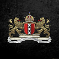 Coat Of Arms Of Amsterdam Over Black Velvet by Serge Averbukh Coat Of Arms Of Amsterdam Over Black Velvet by Serge Averbukh