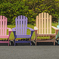 Colorful Beach Adirondack Chairs Weekender Tote Bag for 