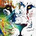 Colorful Lion Art By Sharon Cummings by Sharon Cummings Colorful Lion Art By Sharon Cummings by Sharon Cummings