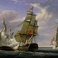 Combat between the French Frigate La Canonniere and the English Vessel The Tremendous Painting by Pierre Julien Gilbert Combat between the French Frigate La Canonniere and the English Vessel The Tremendous Painting by Pierre Julien Gilbert
