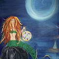 Compass Mermaid Painting by Artist Linda Marie Compass Mermaid Painting by Artist Linda Marie