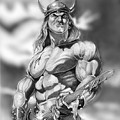 Conan Drawing by Bill Richards Conan Drawing by Bill Richards