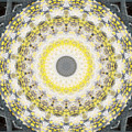 Concrete and Yellow Mandala- Abstract Art by Linda Woods Painting by Linda Woods Concrete and Yellow Mandala- Abstract Art by Linda Woods Painting by Linda Woods