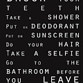 Contemporary Bathroom Rules - Subway Sign Digital Art by Linda Woods Contemporary Bathroom Rules - Subway Sign Digital Art by Linda Woods
