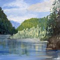 Cool Water Painting by Saundra Johnson Cool Water Painting by Saundra Johnson