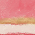Coral and Gold Abstract 1- Art by Linda Woods Mixed Media by Linda Woods Coral and Gold Abstract 1- Art by Linda Woods Mixed Media by Linda Woods