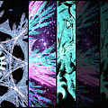 Cosmic Collage Mosaic left Side flipped Mixed Media by Shawn Dall
