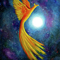Cosmic Phoenix Rising Painting by Laura Iverson Cosmic Phoenix Rising Painting by Laura Iverson