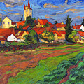 Country with the red roofs by Vitali Komarov Country with the red roofs by Vitali Komarov