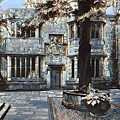 Courtyard of Skipton Castle Digital Art by Pennie McCracken Courtyard of Skipton Castle Digital Art by Pennie McCracken