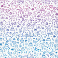 Crazy And Cute Monster Patter In Blue Pink by Philipp Rietz Crazy And Cute Monster Patter In Blue Pink by Philipp Rietz