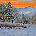 Cross Country Ski Trail Painting by Frank Wilson