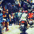 Crowded Street Digital Art by Phil Perkins Crowded Street Digital Art by Phil Perkins
