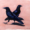 Crows Painting by Sandi Baker Crows Painting by Sandi Baker