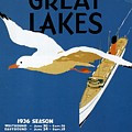 Cruise Across The Great Lakes - Canadian Pacific - Retro travel Poster - Vintage Poster Mixed Media by Studio Grafiikka Cruise Across The Great Lakes - Canadian Pacific - Retro travel Poster - Vintage Poster Mixed Media by Studio Grafiikka