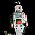 Cute 1970s Robot On Black Background by Jorgo Photography - Wall Art Gallery Cute 1970s Robot On Black Background by Jorgo Photography - Wall Art Gallery