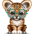 Cute Baby Tiger Cub on Brown Poster for Sale by jeff bartels