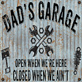 Dads Garage On Sheet Metal by Jean Plout Dads Garage On Sheet Metal by Jean Plout