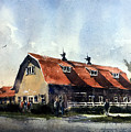 Dairy Barn at Texas Technological College Painting by Tim Oliver