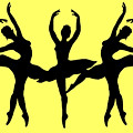 Dancing Ballerinas Silhouette by Irina Sztukowski Dancing Ballerinas Silhouette by Irina Sztukowski