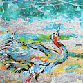 Dancing Crane 1 Painting by Jyotika Shroff Dancing Crane 1 Painting by Jyotika Shroff