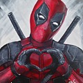 Deadpool Love Painting by Tyler Haddox Deadpool Love Painting by Tyler Haddox