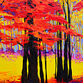 Deep Within - Enchanted Forest Collection - Modern Impressionist Landscape Art - Palette knife Painting by Patricia Awapara