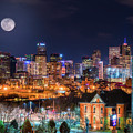 Denver Moon Photograph by Darren White Denver Moon Photograph by Darren White