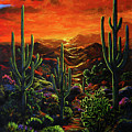 Desert Sunset Painting by Lance Headlee Desert Sunset Painting by Lance Headlee