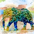 Design 37 Mosaic Elephant Painting by Lucie Dumas Design 37 Mosaic Elephant Painting by Lucie Dumas