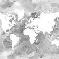 Design 49 World Map Grayscale Digital Art by Lucie Dumas Design 49 World Map Grayscale Digital Art by Lucie Dumas