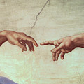 Detail from The Creation of Adam Painting by Michelangelo Detail from The Creation of Adam Painting by Michelangelo