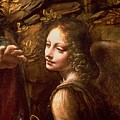 Detail of the Angel from The Virgin of the Rocks Painting by Leonardo Da Vinci Detail of the Angel from The Virgin of the Rocks Painting by Leonardo Da Vinci