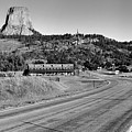Devils Tower Black And White Panorama Photograph by Adam Jewell