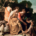 Diana And Her Companions by Jan Vermeer Diana And Her Companions by Jan Vermeer
