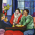Dinner in Dam Painting by Patricia Arroyo Dinner in Dam Painting by Patricia Arroyo