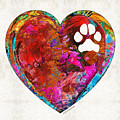 Dog Art - Puppy Love 2 - Sharon Cummings Painting by Sharon Cummings Dog Art - Puppy Love 2 - Sharon Cummings Painting by Sharon Cummings
