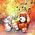 Doggy Guitar And His Roadie Painting by Miki De Goodaboom Doggy Guitar And His Roadie Painting by Miki De Goodaboom
