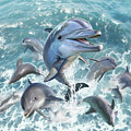 Dolphin Jump Digital Art by Jerry LoFaro Dolphin Jump Digital Art by Jerry LoFaro