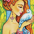 Dove Whisper Painting by Eva Campbell Dove Whisper Painting by Eva Campbell