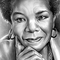 Dr Maya Angelou Drawing by Greg Joens Dr Maya Angelou Drawing by Greg Joens