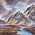 Dramatic Landscape With Mountains Painting by Irina Sztukowski Dramatic Landscape With Mountains Painting by Irina Sztukowski
