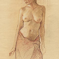 Draped Figure Drawing by David Ladmore Draped Figure Drawing by David Ladmore