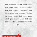 Dr.Seuss Quotes - Oh, The Places You'll Go - Literary Quotes - Book Lover Gifts - Typewriter Quotes Mixed Media by Studio Grafiikka Dr.Seuss Quotes - Oh, The Places You'll Go - Literary Quotes - Book Lover Gifts - Typewriter Quotes Mixed Media by Studio Grafiikka