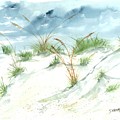 Dunes 3 seascape beach painting print Painting by Derek Mccrea Dunes 3 seascape beach painting print Painting by Derek Mccrea