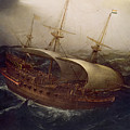 Dutch Battleship In A Storm by Hendrick Cornelisz Vroom Dutch Battleship In A Storm by Hendrick Cornelisz Vroom