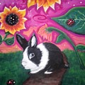Dutch Bunny at Dusk Painting by Monica Resinger Dutch Bunny at Dusk Painting by Monica Resinger