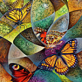 Dynamic Papalotl Series 2 - Diptych Painting by Ricardo Chavez-Mendez Dynamic Papalotl Series 2 - Diptych Painting by Ricardo Chavez-Mendez