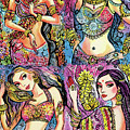 Eastern Flower Painting by Eva Campbell Eastern Flower Painting by Eva Campbell